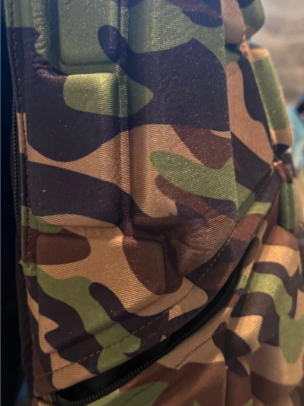 Kids Camouflage Padded Backpack - Green Camo
